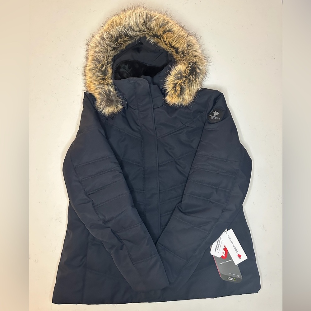 Obermeyer Tuscany II Jacket Black With Faux Fur Hood NWT